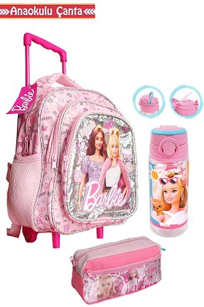 کیف مدرسه صورتی بچه گانه پارچه ای Barbie - کد 924103944