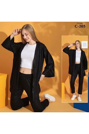 ست لباس راحتی مشکی زنانه ساده collective - کد 923244668