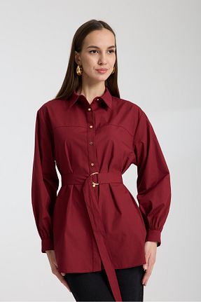 پیراهن زرشکی زنانه رگولار edda - کد 923244272