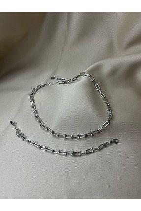 گردنبند استیل ( فولاد ) متالیک زنانه استیل ضد زنگ MODA - کد 923261194