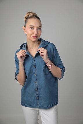 پیراهن آبی زنانه رگولار Cottoncool - کد 924226074