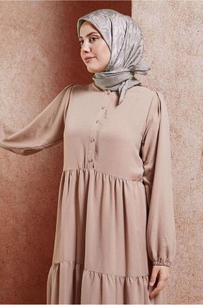 روسری قهوه ای ساتن Alvina - کد 857583318