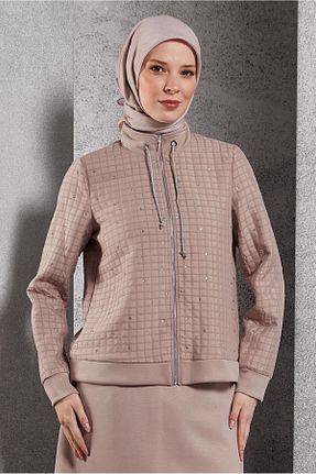 روسری بژ پلی استر Alvina - کد 877607778