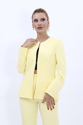 کت زرد زنانه Comfort ÖNDER ÖZSOY - کد 757758908