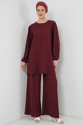 ست بالاتنه و پائین تنه حجاب زرشکی زنانه رگولار Bigdart - کد 922711456