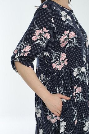 لباس سایز بزرگ رنگی زنانه پنبه ای ROMEO LİFE - کد 905738052