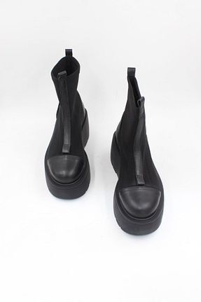 بوت / نیم بوت مشکی زنانه چرم خالص ENDİCAN - کد 778380063