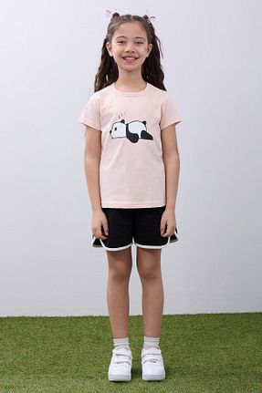 ست بالاتنه و پائین تنه صورتی بچه گانه بافتنی Perendi - کد 924037964