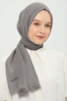 شال طوسی زنانه Kesik Elyaf Madame Polo - کد 923260096
