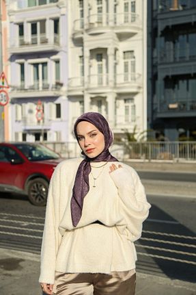 روسری بنفش 90 x 90 Hint İpek - کد 923212978