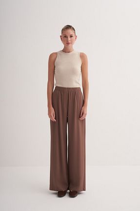 شلوار قهوه ای زنانه LyocelلیترKarışımlı Zesyna - کد 923275450