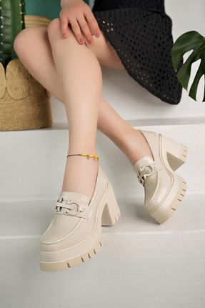 کفش لوفر بژ زنانه چرم مصنوعی Muggo - کد 825570280
