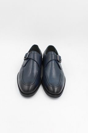 کفش کلاسیک سرمه ای مردانه چرم خالص ENDİCAN - کد 708476557