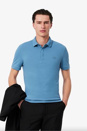 پولوشرت آبی مردانه پنبه - الاستین Lacoste - کد 923254739