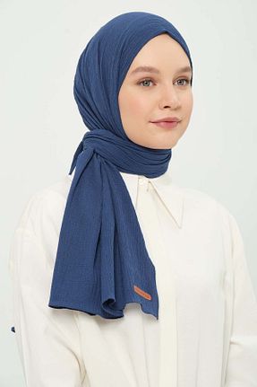 شال آبی زنانه جاز Madame Polo - کد 923276000