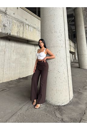 شلوار قهوه ای زنانه بافتنی SIMO CLUB - کد 923281636