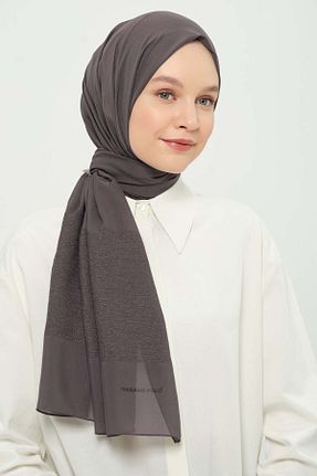 شال طوسی زنانه شیفون Madame Polo - کد 923277768