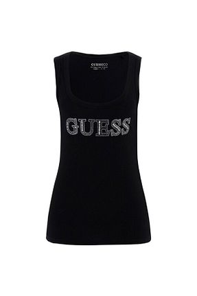 بلوز مشکی زنانه طرح دار Guess - کد 923278812