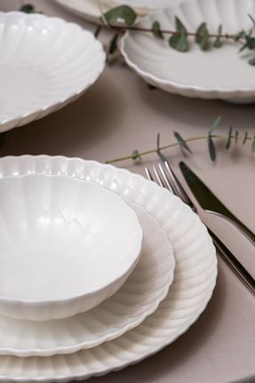 سرویس غذاخوری سفید 6 نفره Kütahya Porselen - کد 807475388