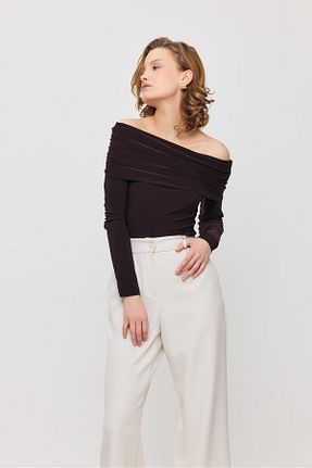 بلوز قهوه ای زنانه رگولار Rays - کد 923310416