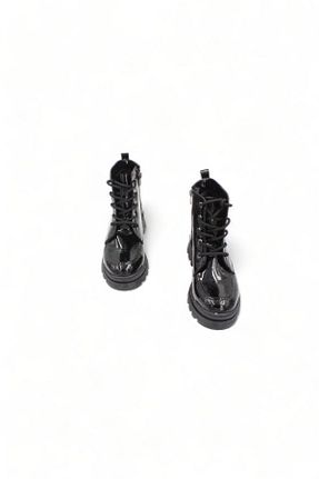 بوت / نیم بوت مشکی زنانه چرم لاکی ENDİCAN - کد 797326902