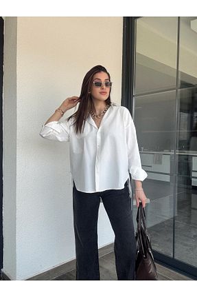 پیراهن سفید زنانه رگولار TubaEKEN - کد 923314895