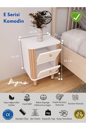 میز عسلی قهوه ای چوب BebeK on For - کد 904064471