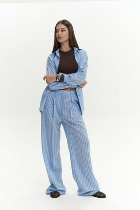 ست بالاتنه و پائین تنه آبی زنانه MAİ COLLECTİON - کد 923315177