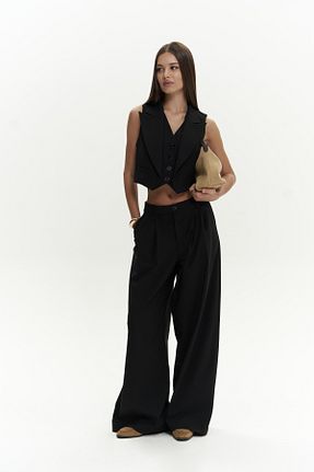 ست بالاتنه و پائین تنه مشکی زنانه MAİ COLLECTİON - کد 923369539