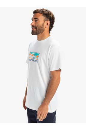 تیشرت سفید مردانه یقه دوچرخه Quiksilver - کد 892606420