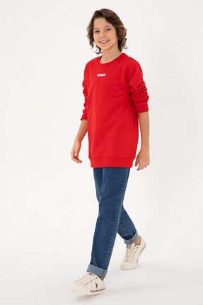 سوئیشرت قرمز بچه گانه ساده U.S. Polo Assn. - کد 878951694
