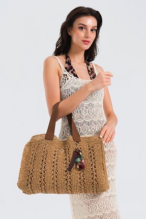 کیف ساحلی زرد زنانه حصیر Nautica - کد 898634026