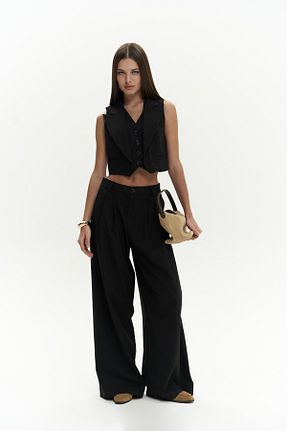 ست بالاتنه و پائین تنه مشکی زنانه MAİ COLLECTİON - کد 923369539