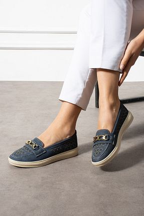 کفش کژوال آبی زنانه چرم مصنوعی HKM shoes - کد 923336014