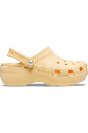 صندل نارنجی زنانه پاشنه تخت Crocs - کد 924146519