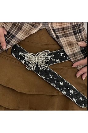 کمربند مشکی زنانه پارچه ای Sheinshine - کد 923375337