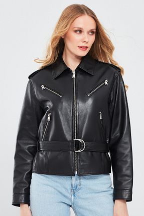 کاپشن مشکی زنانه Straight Derimod - کد 818544699
