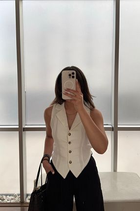 جلیقه نباتی زنانه اسلیم Güneş - کد 923395112