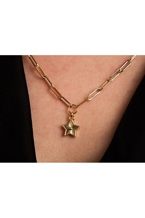 گردنبند طلا طلائی زنانه 14 عیار Safir Kuyumculuk - کد 923398452
