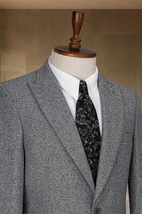 کت بلیزر طوسی مردانه بافتنی MODA DİNA - کد 802398774
