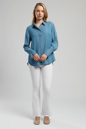 شلوار جین سفید زنانه پاچه ساده Lee Cooper - کد 924158730