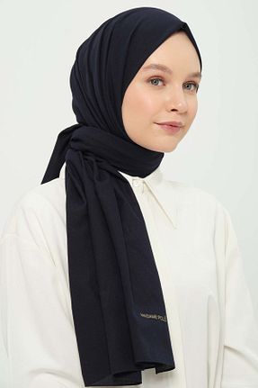 شال سرمه ای زنانه پنبه پلی استر Madame Polo - کد 923416426