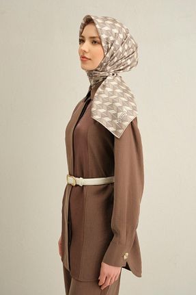 روسری بژ 90 x 90 Armine - کد 923452078
