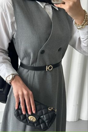 لباس طوسی زنانه بافتنی Molly Nelly - کد 904536411