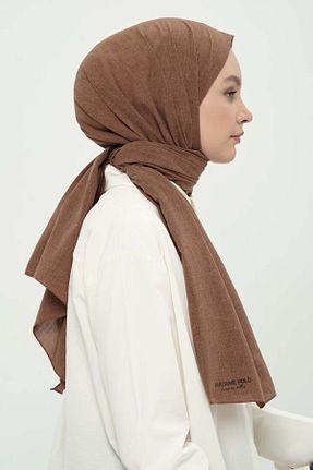 شال قهوه ای زنانه پنبه پلی استر Madame Polo - کد 923448537