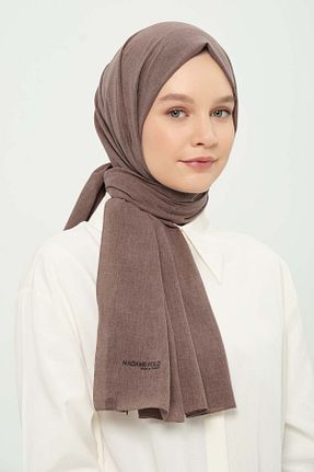 شال قهوه ای زنانه پنبه پلی استر Madame Polo - کد 923449605