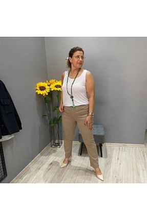 شلوار قهوه ای زنانه فاق نرمال BARIŞ - کد 923404373
