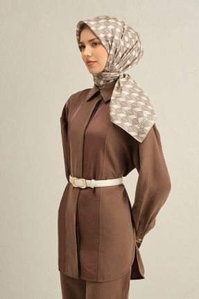 روسری بژ 90 x 90 Armine - کد 923452078