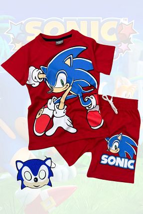 ست بالاتنه و پائین تنه قرمز بچه گانه بافتنی Sonic - کد 923464520