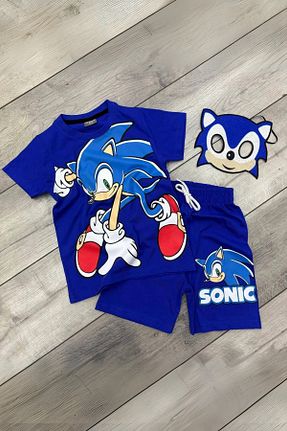 ست بالاتنه و پائین تنه آبی بچه گانه بافتنی Sonic - کد 923465108